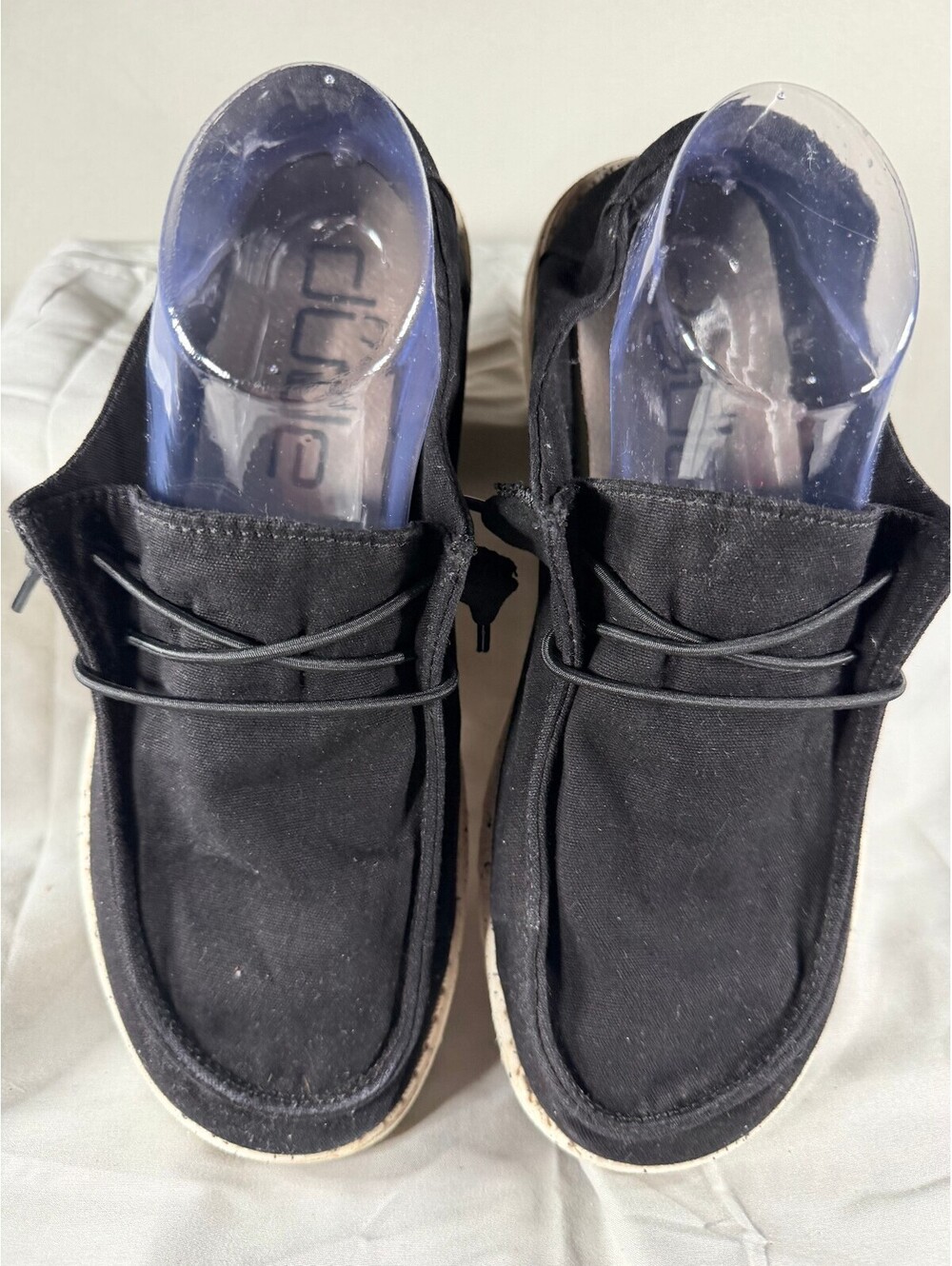 Hey Dude Wendy L Black Canvas Slip-On Women's Shoes Size US 8